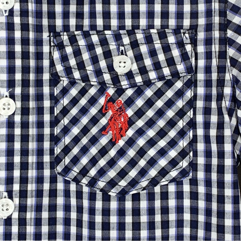 U.S. Polo Assn~NWT~Boy’s 2 Piece Plaid Button Up Shirt/Khaki Pant Set~Sz 6 - Picture 5 of 15